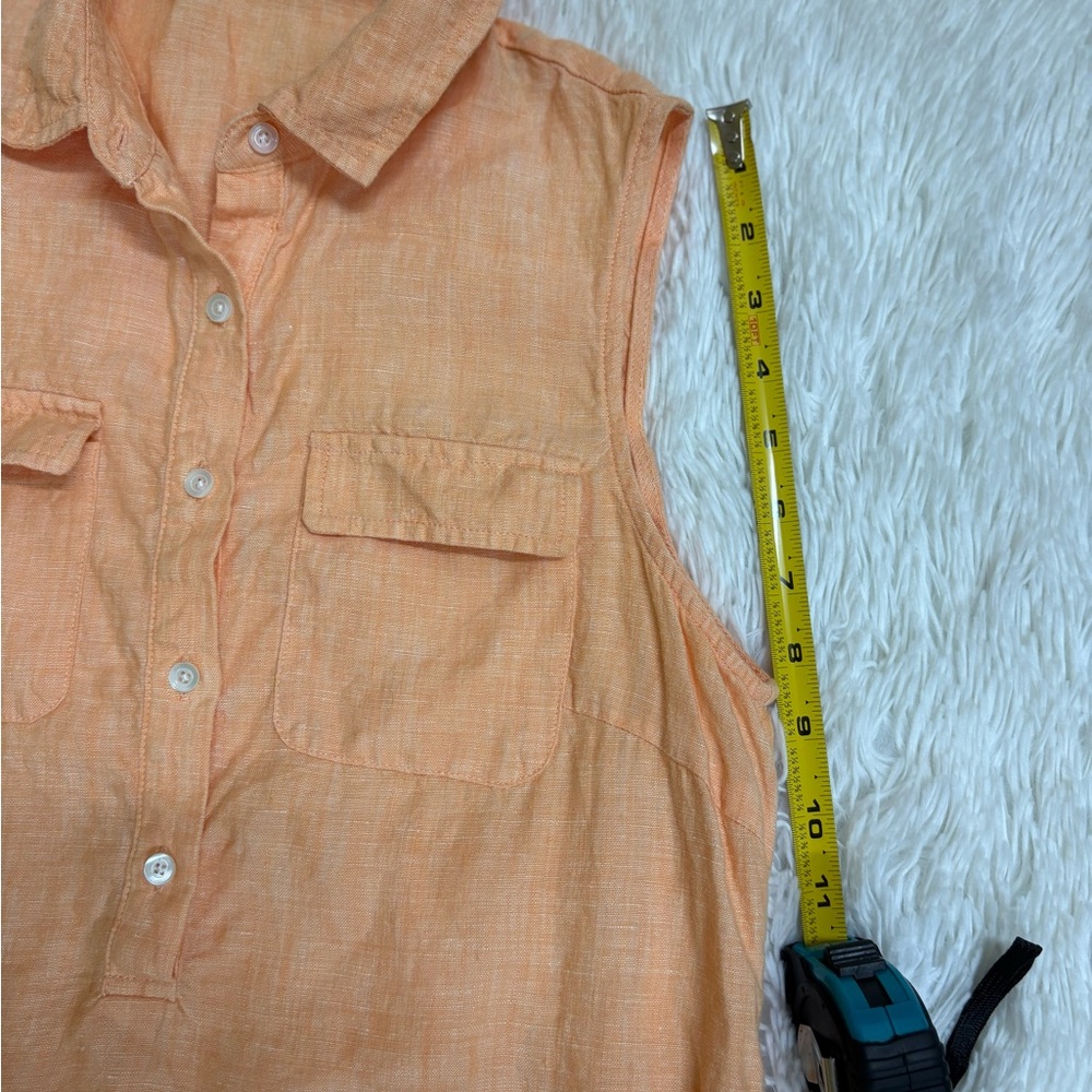 J. Mclaughlin Light Orange Collared Top - image 8